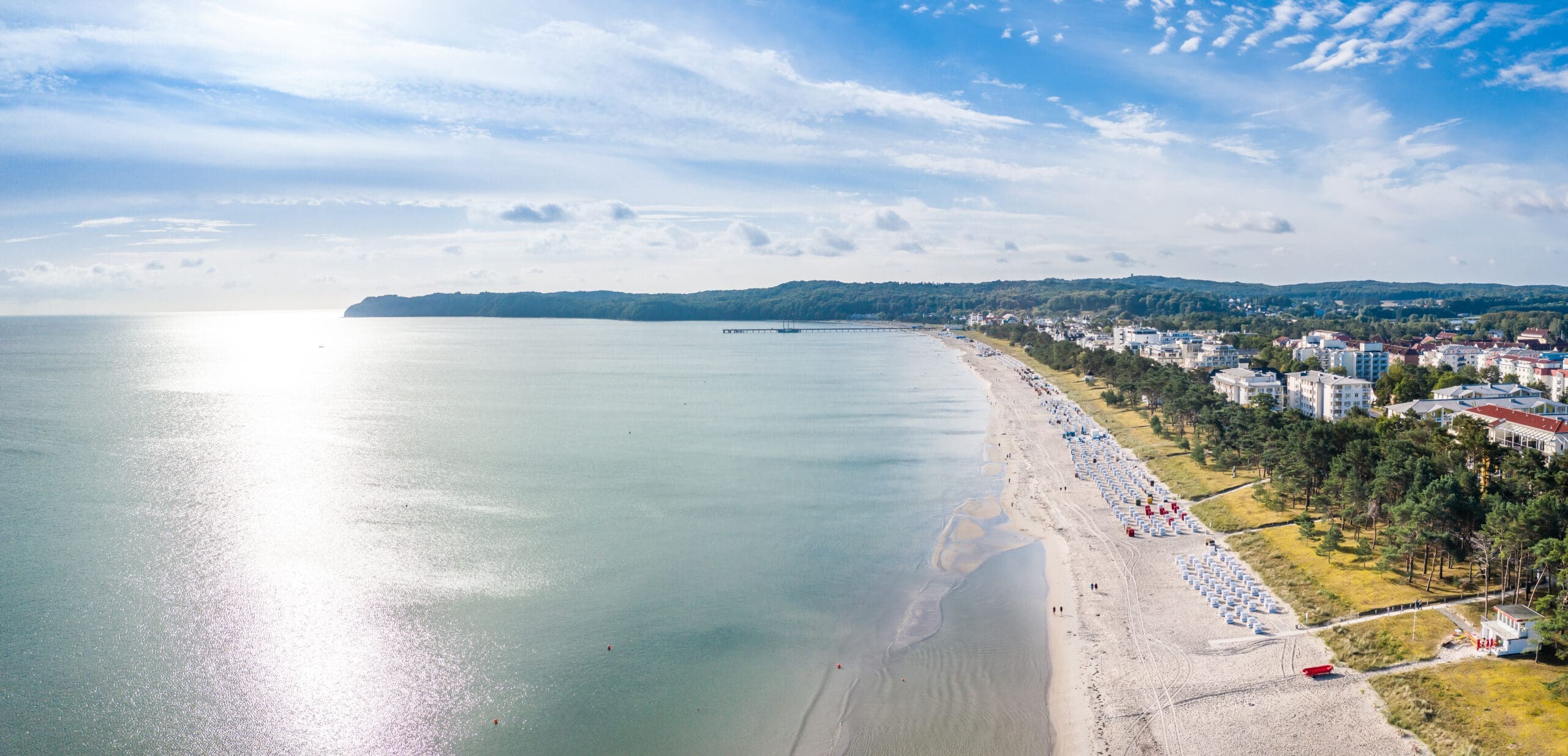 Luftbild vom Ostseebad Binz